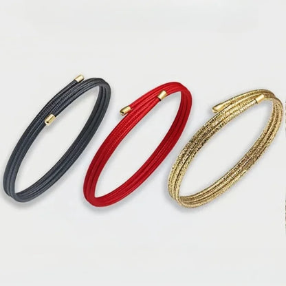 5pcs/Lot Multicolor Magnetic Rope 27cm 51cm 58cm Adjustable Magnet Milan Rope Bracelet  Necklace DIY Jewelry Making Accessories Badiee Stylez