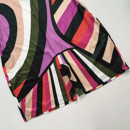 ANJAMANOR Multicolor Printed Off Shoulder Short Jumpsuits for Women 2024 Sexy Club Outfit Ladies Rompers Summer Clothes D85-BZ14