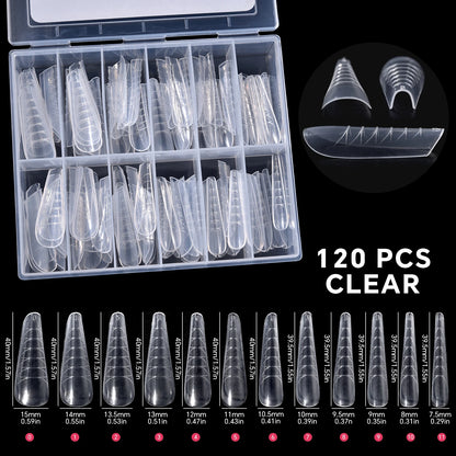 120Pcs Nail Forms For UV Gel Quick Building Extension Top Molds Dual Forms Acrylic Nail Art Tips Nails Accessories Tools 11 CHINA