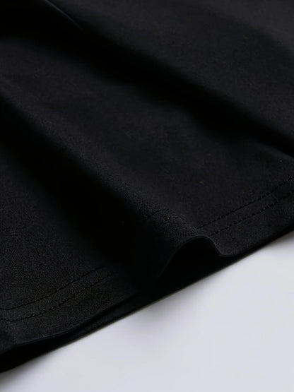 Women's Summer Sleeveless Tank Top Dress Sexy Women's summer loose sleeveless short mini dress with black print