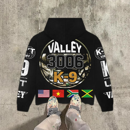 Gothic grunge Vintage Streetwear War Graphic Print Hoodies Women Y2k Tops Sweatshirt goth Oversized zip up Hoodie Mens Clothes