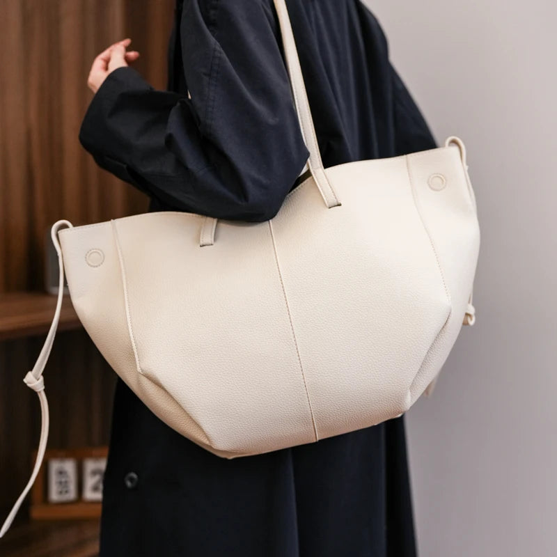 MOODS Branded Underarm Shoulder Bags For Women 2024 Latest Luxury Designer Handbags Soft PU Leather Large Capacity Shopping Tote