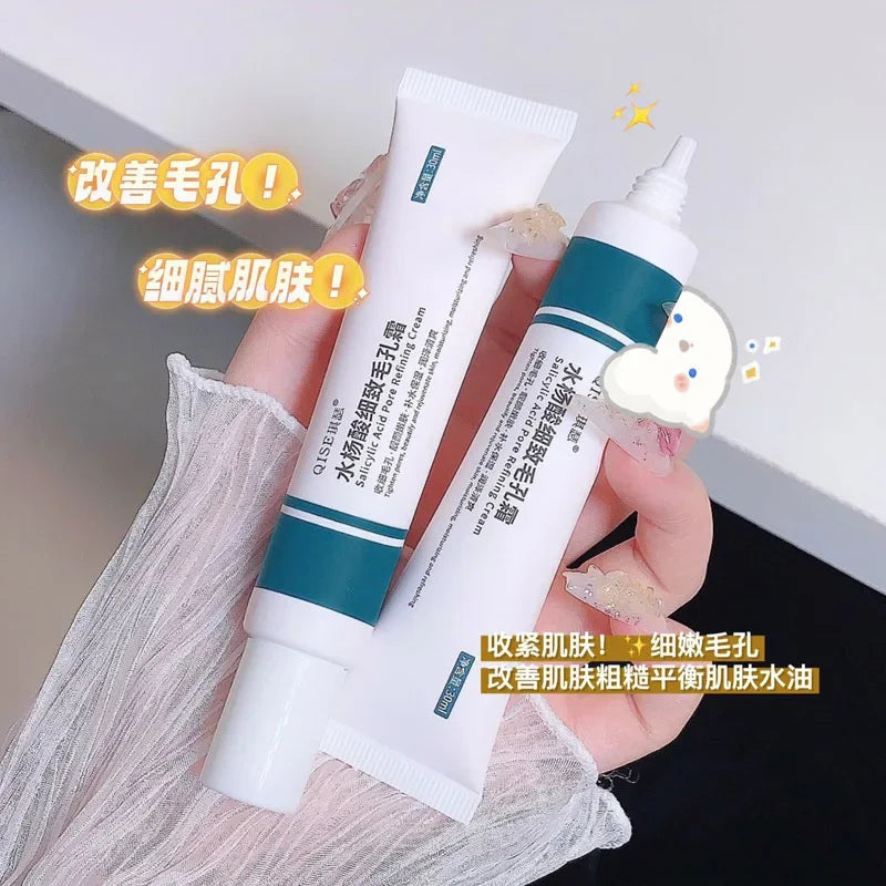 Salicylic Acid Pore Shrinking Cream Eliminate Large Pores Serum Remove Blackhead Acne Repairing Tightening Skin Care Cosmetics