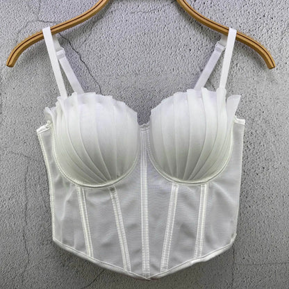 Y2k Top Women Clothing Sexy Tops Camis Tees Fashion Clothes Corset Streetwear Party Club Underwear Bustiers Slimming Lingerie A-White