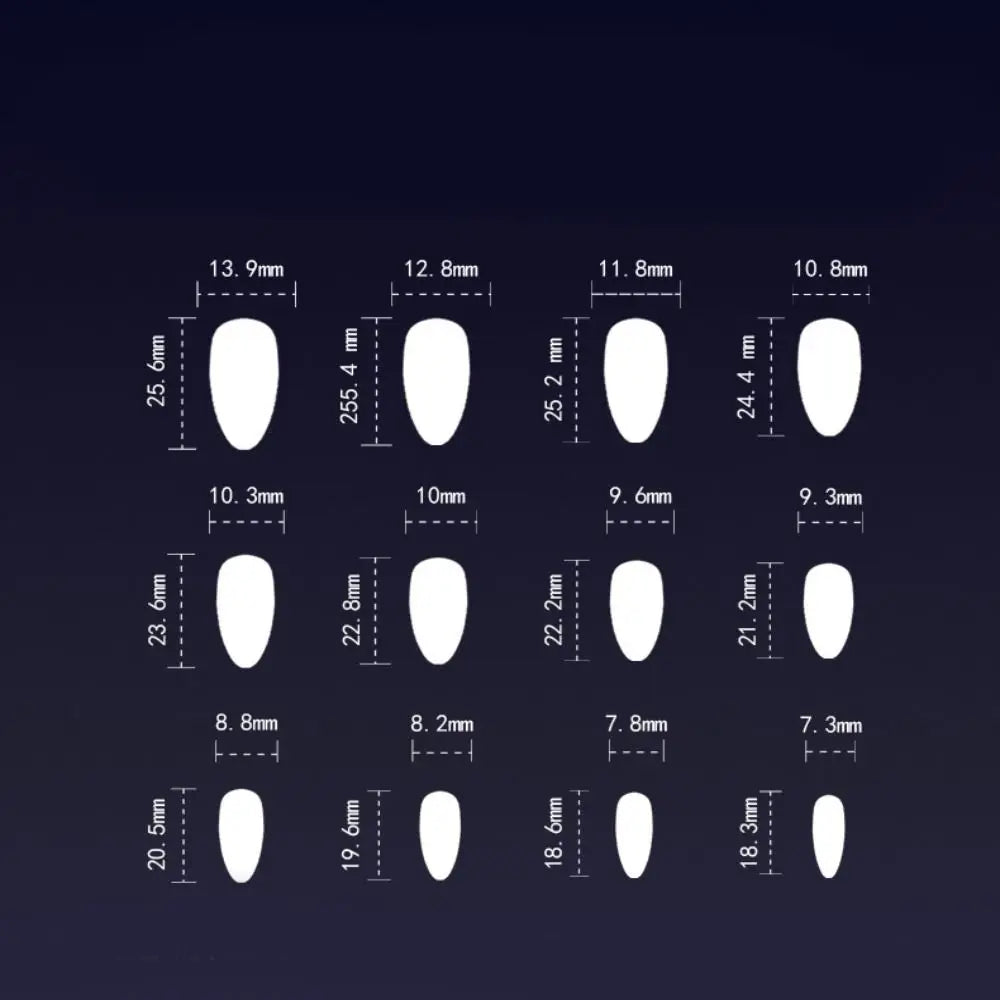 24pcs Manicure Long Almond False Nails Stiletto Ballerina Fake Nials Detachable Halloween Bat French Nail Tips DIY