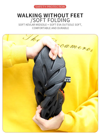 48 Size Steel Toe Cap Light Breathable Sneaker For Men Unisex Work Safety Shoes  Anti-smash And Anti-puncture Safety Sneakers - Badiee Stylez