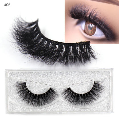 LEHUAMAO False Eyelashes Mink Lashes Natural Thick False Eyelashes Extension Wispy Soft Lashes Makeup Tools D22 1Pair-A06