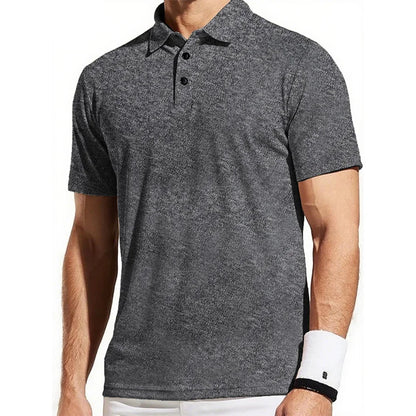 Men's Trendy Polo Shirt - Breathable Solid Color Casual Tee for Effortless Summer Style
