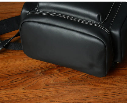 Vintage Crazy Horse Genuine Leather Backpack Men Leather Bagpack Climbing Rucksack male Large Hiking Backpack M814