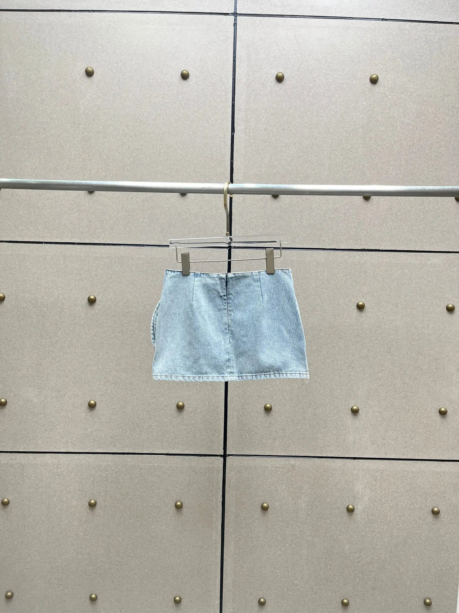 Rose Decoration Low Waist Women's Denim Skirt Y2K Temperament High Street Mini Half-body Skirt 2025 Summer New
