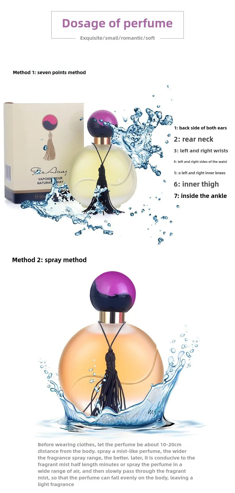 50ml Durable Fresh Citrus Smell Perfume for Ladies High-end Fragrance Long Lasting Light  Orange Flavor Badiee Stylez