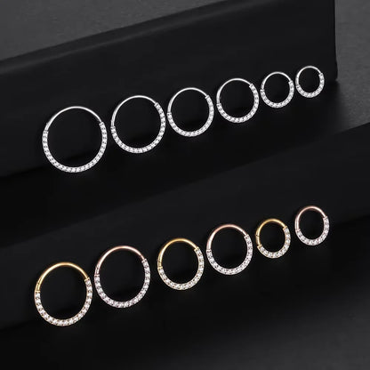 1/10Pc Stainless Steel Nose Ring CZ 16G Hinged Septum Clicker Segment Ear Tragus Cartilage Daith Lip Nose Body Piercing Jewelry