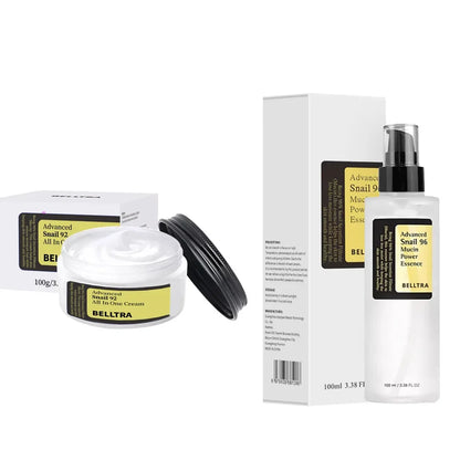 Snail mucin 96% Korean skin care snail whitening facial essence fades fine lines repair essence firming facial anti-aging set 2PCS