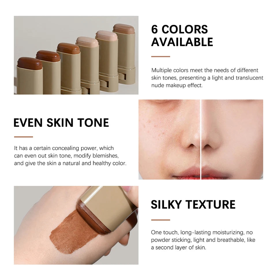 Beauty Balm Serum Boosted Skin Tint Foundation Stick Smooth Plumper Hight Coverage Travel Bronze Foundation Makeup
