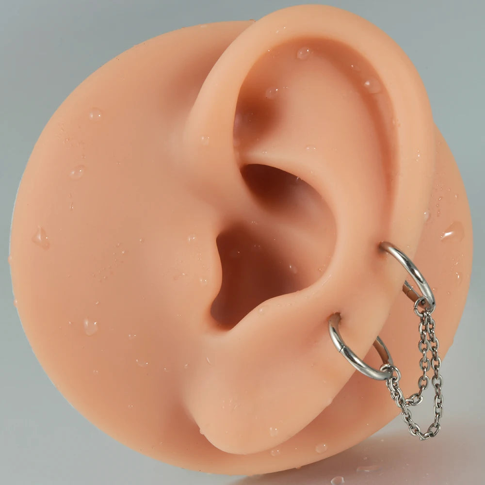 Dreamlee ASTM G23 Titanium Connector Chain For Nose Ring Hoop Clicker Cartilage Helix Body Piercing Jewelry Accessory