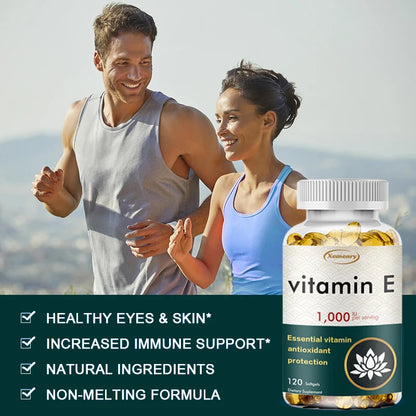 Vitamin E Capsules - Facial Care, Skin, Heart Health, Anti-Aging, Antioxidant