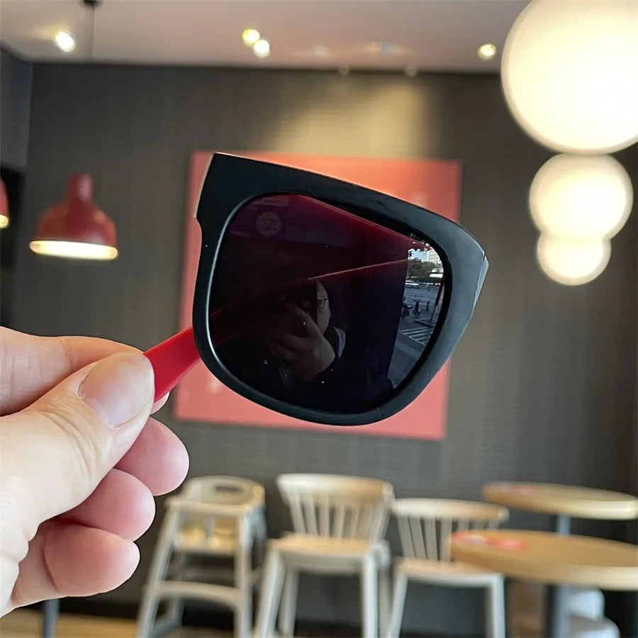 Spring and Summer Sun Shading Children's Folding Decorative Glasses Candy Colored Glasses Sunglasses Black