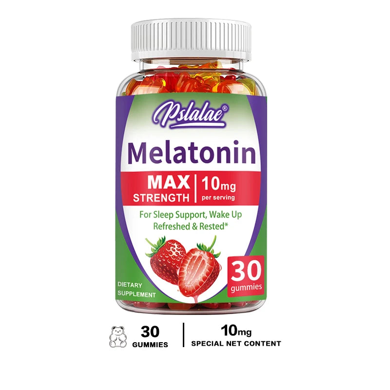 Melatonin Gummies 10 Mg - Fall Asleep Naturally, Fight Insomnia, Support Immunity, and Improve Rest Quality 30 Gummies