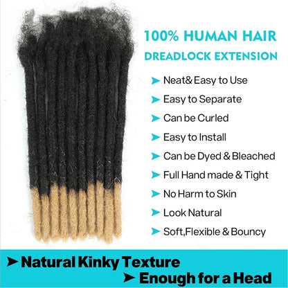 Kinky Straight Human Hair Dreadlocks Loc Extensions Wholesale Crochet Braids Peruvian Remy Hair Extensions 10 20 40 60 Strands Badiee Stylez