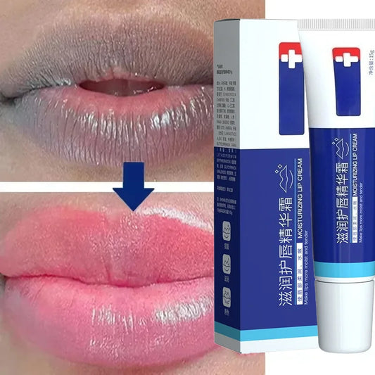 Lip serum cream, lightens lip lines, brightens lip color, moisturizes and moisturizes treatment