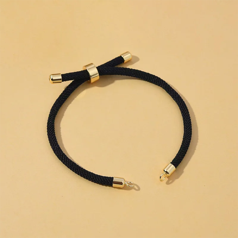 10Pcs Twisted Nylon Cords Bracelet Adjustable Extension Tail Chain Connector For DIY Handmade Jewelry Making Accessories Color 12