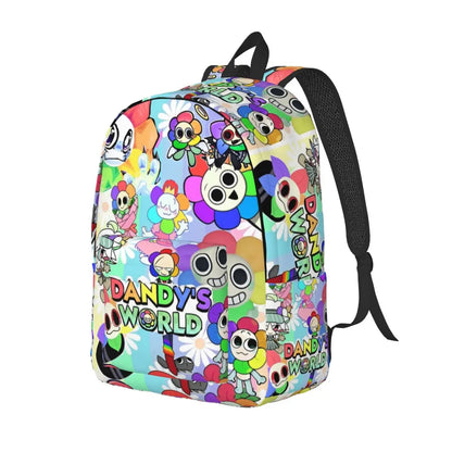 Dandys World Cool Backpack Lightweight High School Hiking Travel Game Logo Daypack for Men Women Laptop Computer Shoulder Bag 13