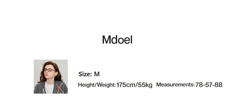 TOYOUTH Women Knitted Sweater 2025 Autumn New Grid Pattern V Neck Single Breasted Button Knitted Cardigan Coat Gray