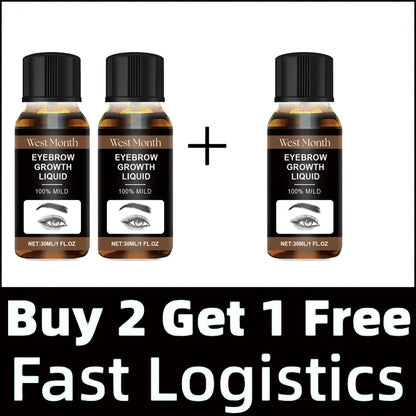 Eyebrow growth serum fast growing eyelash prevent hair loss damaged treatment thick dense eyes makeup care products 3PCS