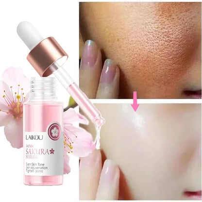 Sakura Whitening Face Serum Fade Fine Lines Anti Aging Tighten Pores Improve Melanin Pigment Dull Moisturizer Brighten Skin Care