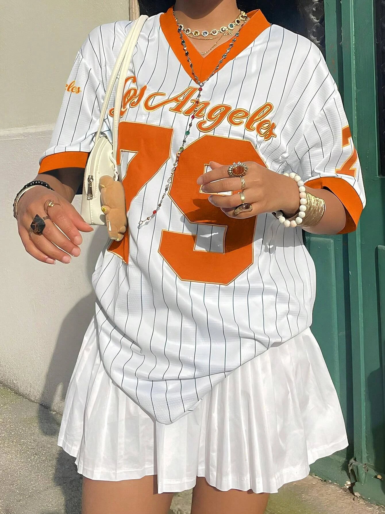 Los Angeles No.79 Football Jersey American Style Street Jersey V-neck Short Sleeve Summer Trend Oversized Casual Fashion Tshirt wjr327044