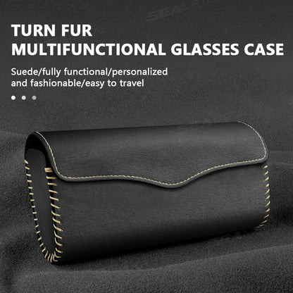 SEAMETAL Car Sunglasses Holder Case Auto Sun Visor Glasses Box Clip Sunglasses Holder Magnetic Fastener Eyeglasses Storage