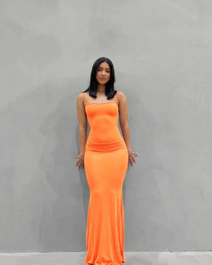 Y2K summer casual style Japanese and Korean casual women's suspender style collarless dress dress