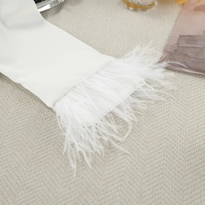 Mozuleva Women's Long Sleeved Lace Up Casual Shirt Pajamas Set Feather Sleeves Shorts Home Clothing Autumn Fashion 2-piece Set