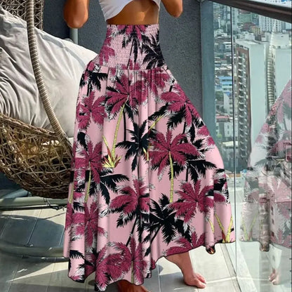 2024 Summer New Women's Leisure Loose Holiday Long Skirt Skirt Women Women's Cheap Clothing and Free Shipping Sales LOOSE Pink