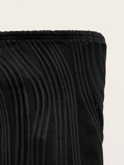 Sexy Rib Knit Strapless Crop Tube Top Women Summer Y2K Clothes Sleeveless Off The Shoulder Tank Top Streetwear Club Party 2024