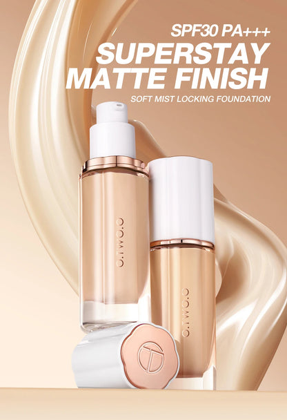 O.TWO.O Liquid Foundation Cream for Face 30ml High Coverage Makeup Base SPF30 Waterproof Concealer Makeup Foundation
