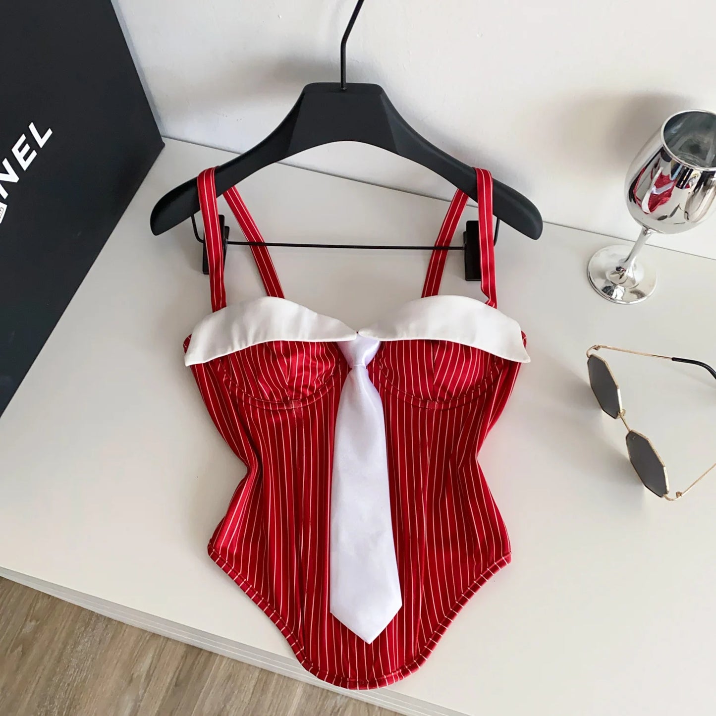 SINGREINY Summer Corset Stripe Tank Top Women Tie Strapless Chic Backless Hotsweet Camis 2025 Streetwear Club Sexy Mini Top