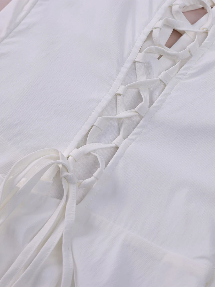 NewAsia Fashion Solid Mini Dress Sweet Adjustable Bandage Backless Slim Camis Dresses Elastic Zipper Robe Holiday Style Vestidos