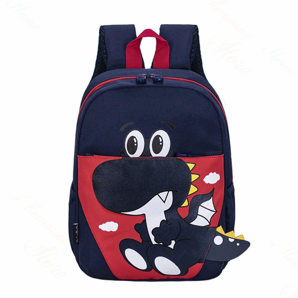 2023 New Kindergarten Backpack Personalized Name Children's Cartoon Dinosaur Cute Backpack Customized Children's Day Gift Bags DEEP BLUE
