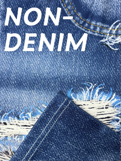 Plus Size Women's Denim-Look Printed Shorts Trendy Ripped Effect Comfortable Tight Fit Casual Chic Summer Hot Pants