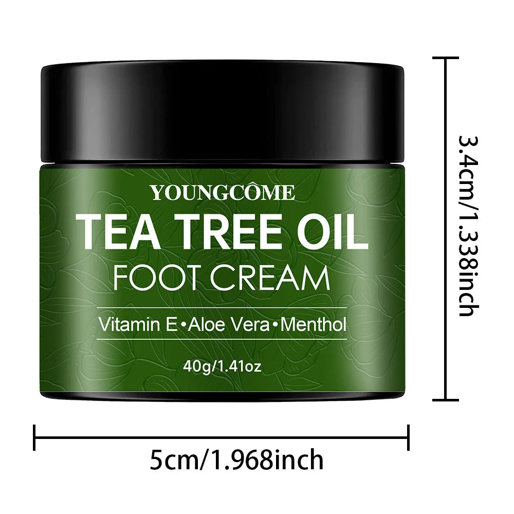 Tea Tree Foot Cream Heel Cracking Repair Products Exfoliation Dead Skin Removal Softening Moisturize Smooth Skin Care new 40g