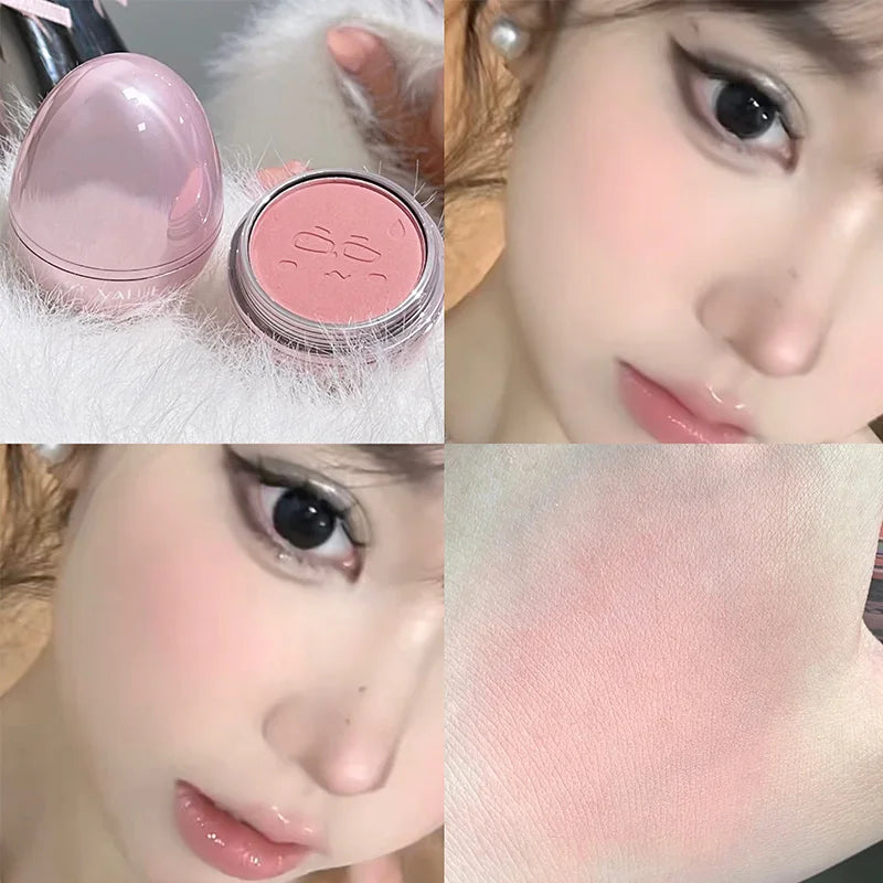 No-Mischief Blush - Multi-functional Solid Makeup Egg for Low-Saturation Gray-Pink Tint with Flawless Finish 03