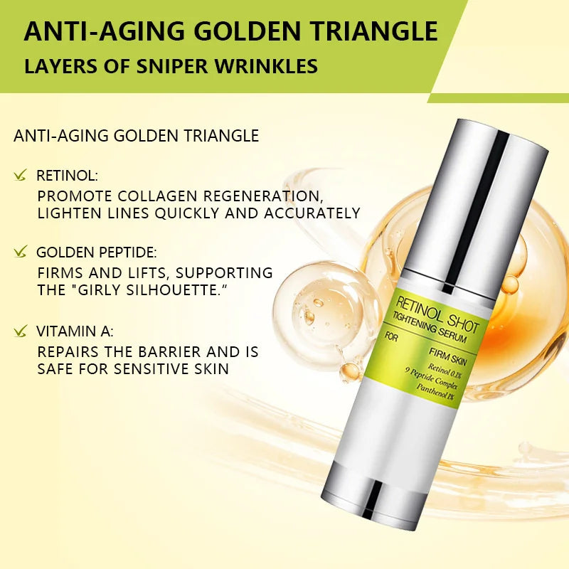 Retinol Shot Tightening Booster For Firm Skin Face Serum Eye Cream Moisturizing Anti Aging Wrinkles Dark Circles Puffiness Care