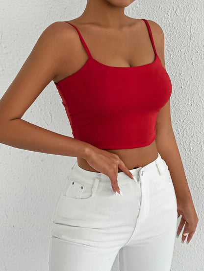 Women Sexy Backless Low Neck Camisole Nightclub Party Style Fashionable Red Tight Fitting Vest underwear Spring And Summer