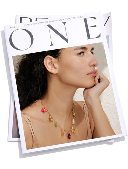 Yhpup Ocean Style Summer Fashion Jewelry Crab Starfish Shell Pendant Necklace Stainless Steel Golden Charm Pendant Accessories