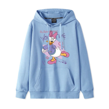 Donald Duck print pattern hooded men's and women's hoodies, trendy loose casual couple hoodies, hooded jacket, multiple colors 10