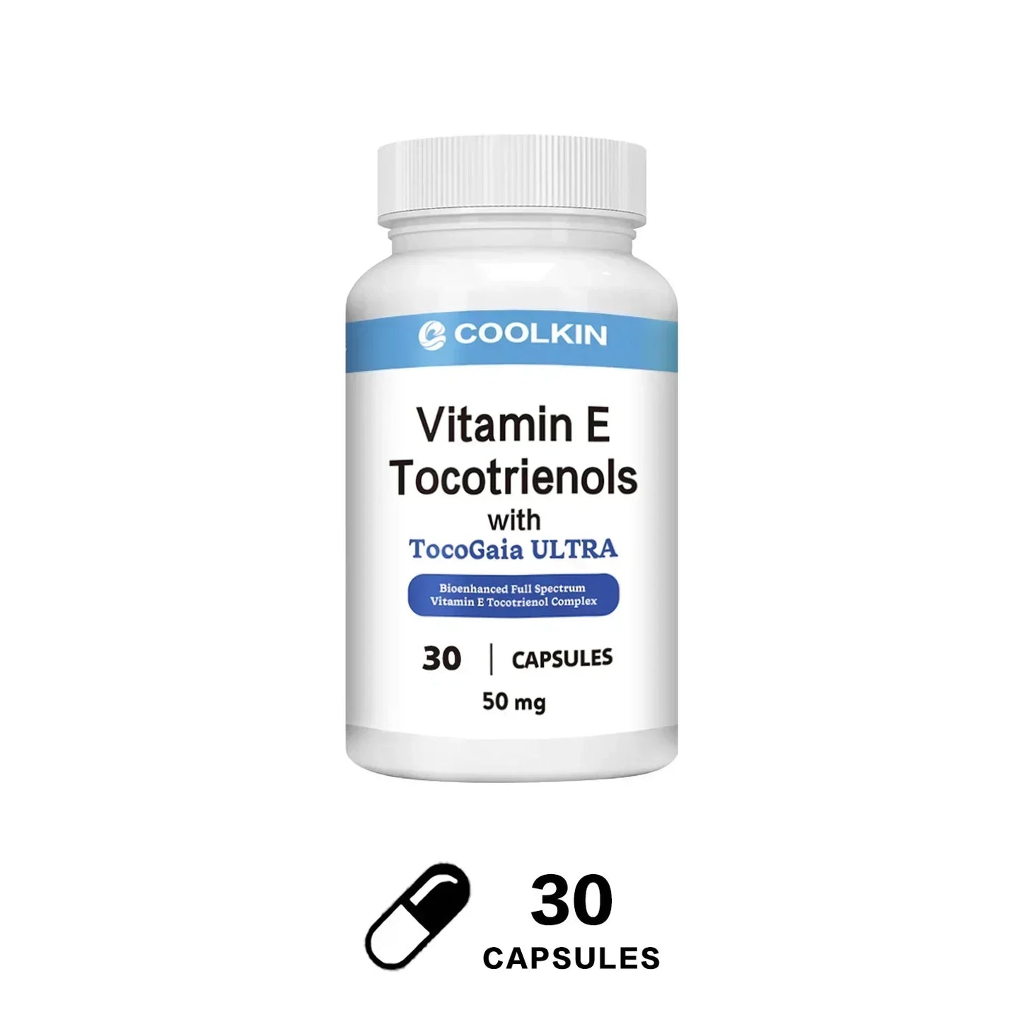 Vitamin E Tocotrienols - Supports Cardiovascular, Skin, and Bone Health, Anti AgingSupplements 30 Capsules