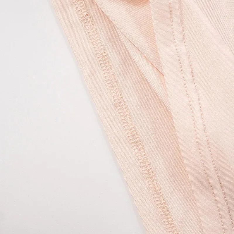 Women Hollow Out Short Sleeve Ruched Sexy Mini Dress for Women Fashion Half High Collar Skinny Club Party Dresses Female