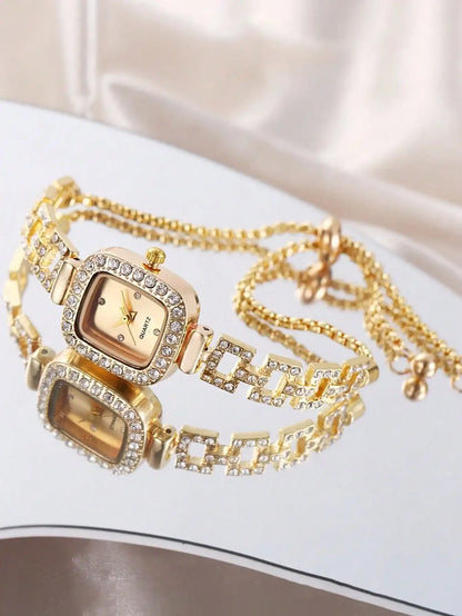 Fashion Square Women's Watches Brand Ladies Quartz Wristwatch Classic Silver Simple Femme Steel Band relogio feminino Gift