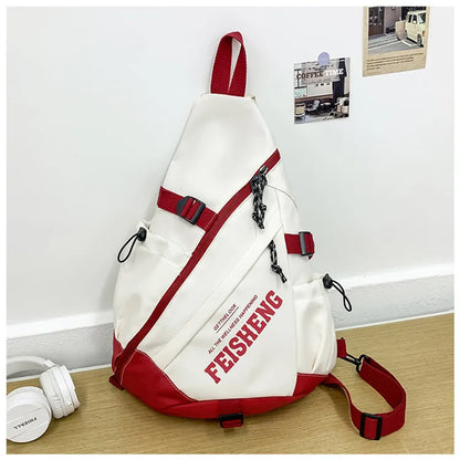 New Y2k Portable Light Nylon Crossbody Bag Trendy Rucksack Travel Shoulder Bag Casual knapsack Outdoor Sports Unisex Chest Packs